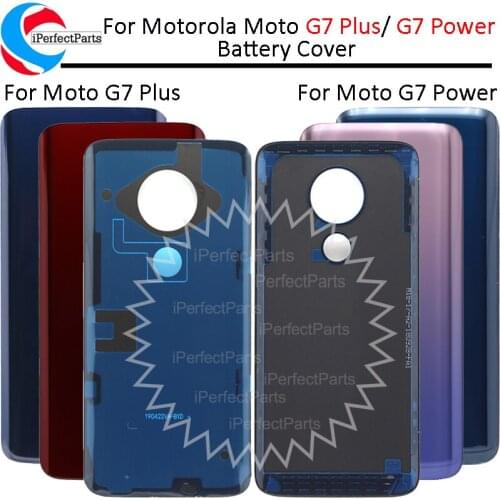 For Moto G7 Power Back Battery Cover Rear Door Panel Housing Case Replacement Part For Motorola Moto G7 Plus Rear Cover