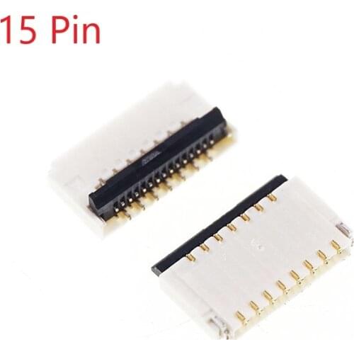 10 pcs FPC connector 15 Pin 0.3 mm pitch 0.9 mm height back flip type dual sided Top and Bottom Right Angle SMT PCB FH35C-15S