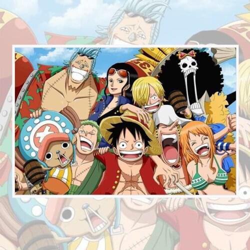 Paint by number art painting by numbers Hand-painted Japanese popular anime pirate home corridor decorative painting