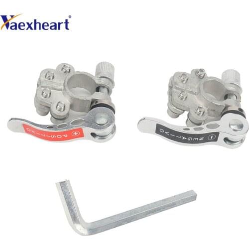 2Pc Quick Disconnect Car Battery Main Cable Post Terminal Shut-off Connectors