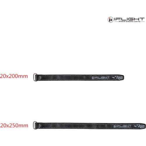 5PCS IFlight Microfiber Leather Non-slip Battery Strap Black 20x200mm 20x250mm for FPV Racing Freestyle 5inch Drones Replacement