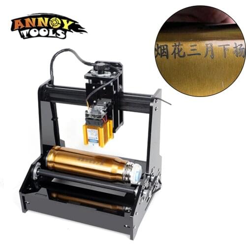 DIY 15000mw 15w laser engraving machine can cylindrical engraver Full Assembled Delivery engraving on cylindrical on metal
