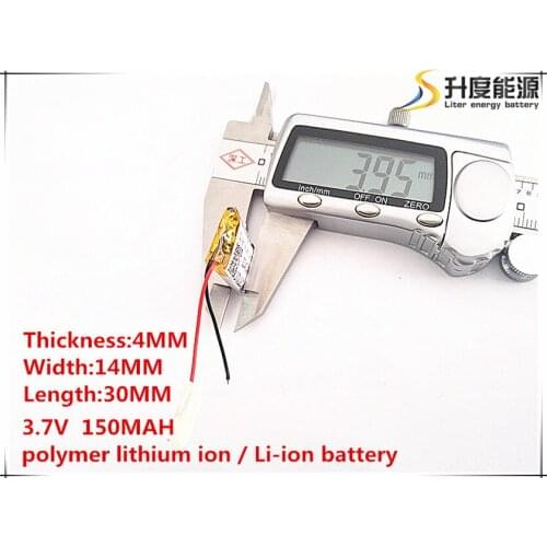 10pcs [SD] 3.7V,150mAH,[401430] Polymer lithium ion / Li-ion battery for TOY,POWER BANK,GPS,mp3,mp4,cell phone,speaker