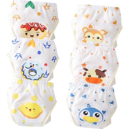 Cartoon Baby Diapers Reusable Potty Training Pants Cotton Cloth Diaper Nappies Washable Baby Newborn Diaper Underwear Waterproof