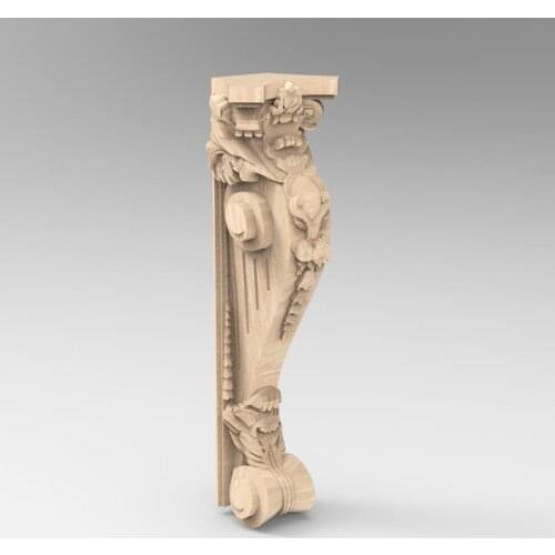 3D STL Model Supports Stands Legs for CNC Router Aspire Artcam Part of Corner or Column Carving Machine Relief _ decor 859