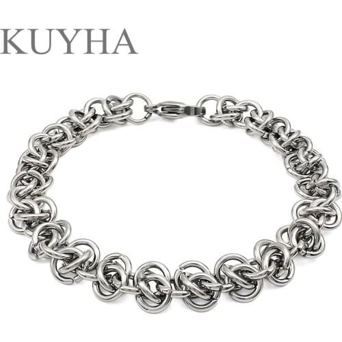 Fashion Simple long chain Necklace with shiny Bracelets for women girl Birthday Jewelry Gift