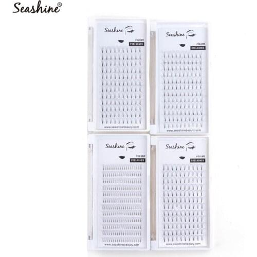 Seashine Lashes Volume Eyelash extensions Short Stem Synthetic hair Russian Volume lashes Pre-made fans Lashes Extension