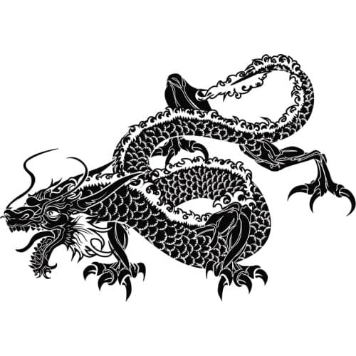 Three Ratels C551 Dragon totem wall sticker art for bedroom living room car hood sticker laptop decal