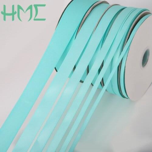 New Arrival Light Blue Color 100 yards/lot 7/10/15/20/25/38mm Grosgrain Ribbons for Wedding And Party Decoration Gift Wrapping