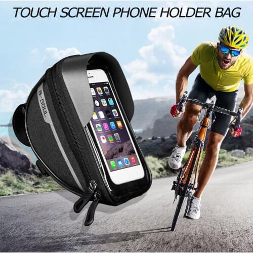 Night Riding Equipment Pannier Outdoor Special Purpose Practical Bike Touch Screen Smartphone Pannier Frame Front Tube Bag