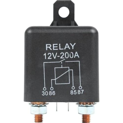 DC 12V 200A Heavy Duty Split Charge/Winch Relay 4 Pin for Car Van Boat Marine 2.4W Long-term and 4.8W Intermittent Work