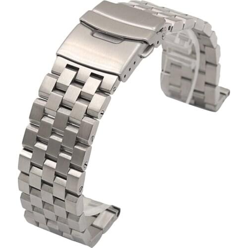 20mm 22mm stainless steel strap for samsung galaxy watch 46mm S3 Frontier/Classic band huami amazfit huawei 2 classic bracelet