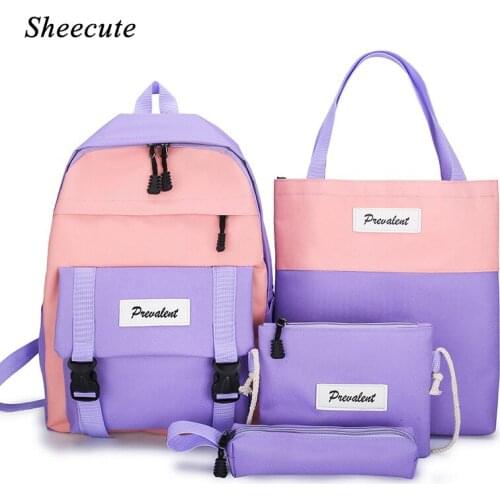 College Student School Bag Female Waterproof Large Capacity Kids Backpack Children School Bags for Teenage Girls Travel Backpack