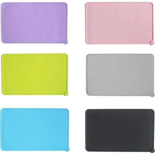Silicone Pet Food Mats Tray Non Slip Pet Dog Cat Bowl Mats Placemat Dog Pet Cat Feeding Mat Waterproof Dog Cat Food Mats