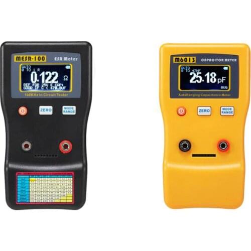 In Circuit Capacitor Capacitance Cap ESR Meter Tester Combo DMM MESR-100 + M6013