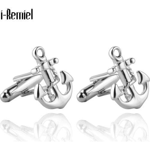 Anchor Cufflinks for Mens High Quality Sleeve Nail Cuff Links Business French Shirt Suit Studs Accessories Men Fashion Jewelry