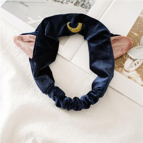 Women Cat Ears Headband Face Wash Cosmetic Hair Hoop Make up Headwear Shower Yoga Hair Band