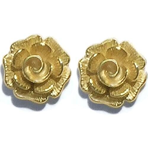 Sinya 925 sterling silver flower Rose stud earring for lover girls women silver or gold color optional 2018 Valentines Day Gift