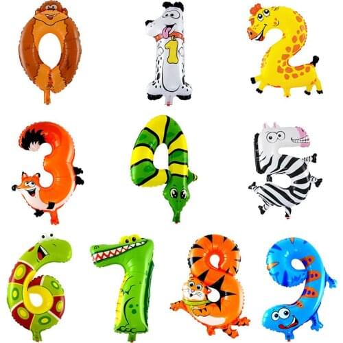 Hot 5pc Animal Balloons Jungle Safari Party Baloons Jungle Party Decorations Foil Animal Ballon Birthday Party Decor Kids#264407