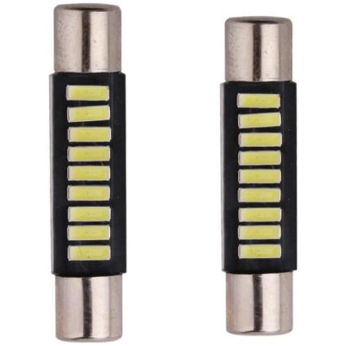 100PCS White Festoon C5W 29MM 31MM 9 SMD Car LED Interior License Plate Light reading Bulbs dome lamp auto 12V