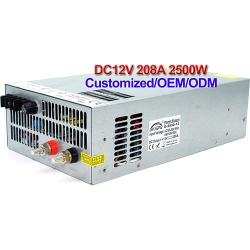 12V Power Supply 2500W Led Adapters Driver transformer 110v 220v AC DC USP For CNC CCTV Motor