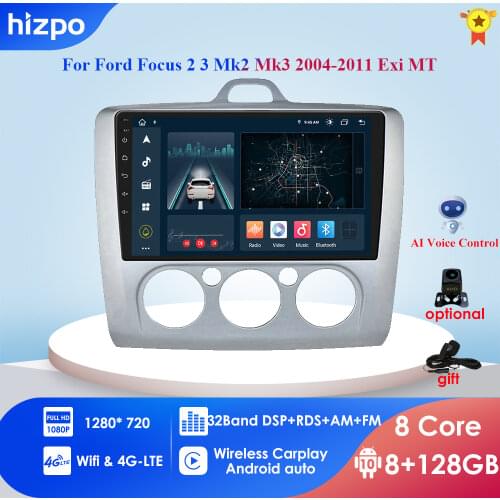 4G 9 inch Android 10 Car Radio Dvd Player For ford focus EXI MT 2 3 Mk2 Mk3 2004 2005 2006 2007 -2011 2Din GPS Multimedia Player