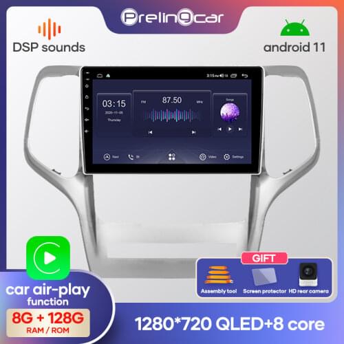 Prelingcar Android 10.0 2Din Car Radio Multimedia Video Player Navigation GPS For Jeep Grand Cherokee srt8 WK2 2008 09 10 12