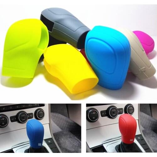 Car Styling Automatic Silicone Gear Shift Knob Shifter HandBrake Lever Handle Protect Cover For VW Golf 6 Passat B5 B6 B7 Bora