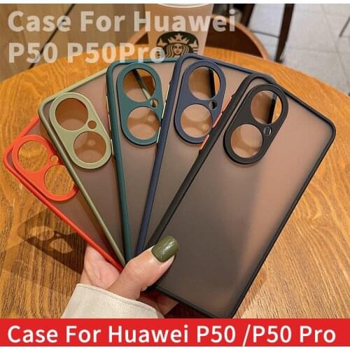 Huawei P50 Phone Case Lens All-Inclusive Phone Case Huawei P50pro Transparent Frosted Drop-Resistant Silicone Hard Shell