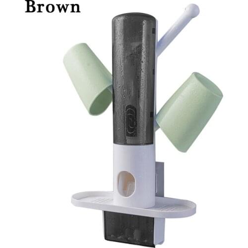 Toothbrush Holder Lazy Full Automatic Toothpaste Squeezer Wash Gargle Cup Couple Multi-Functional Toothbrush Holder No Punching
