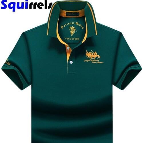 Mens Polo Shirt Short Sleeve T-shirt Summer New Mens Lapel Loose Large Size Half Sleeve T-shirt Top Mens Clothing