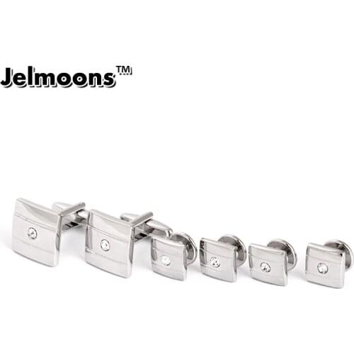 Square French Shirt studs and Mens Tuxedo buttons Sets