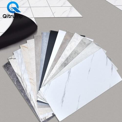 Marble Floor Tiles Stickers Decorative Vinyl Wall Ground Decal Wallpaper Waterproof Self Adhesive Bathroom Bedroom Contact Paper