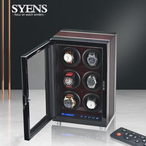 NEW Watch winder 6/9 Automatic watches box with Mabuchi motor /LCD touch screen and Remote control for Men and Lady Luxury gift