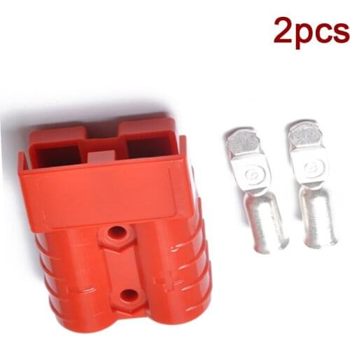 NEW 50A 8AWG Battery Quick Disconnect Connector Plug Kit Wire Terminal Trailer Winch Connection Connector Plugs - Red