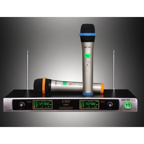 OK-12 Home Wireless Microphone U Model 2 in 1 Karaoke Microphone Stage KTV Dedicated