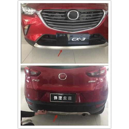High-qualitystainless steel front and rear bumpers crash plate anti-scratch protection car accessories For Mazda CX-3 2017-2019