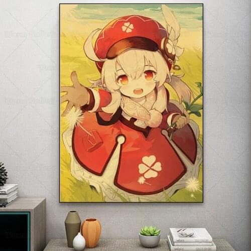 Anime Girl Game Poster Genshin Impact Series Poster Paper Painting Home Decor Bedroom Wall Art Picture Sexy Poster