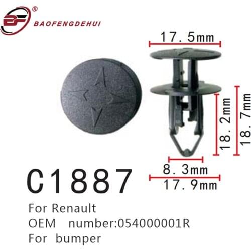 Car Bumper Fastener Positioning Buckle For Renault 054000001R