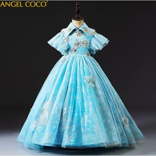 Luxury Princess Flower Girl Dresses For Weddings Evening Party Dress Beaded Beautiful Childrens Costume Girls Pageant Dresses