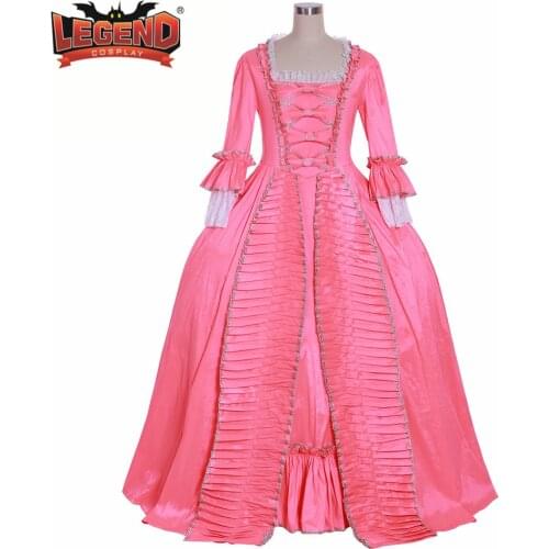Marie Antoinette Gown Dress Rococo 18th Century pink colonial court dress Gown sack-back gown robe a la francaise