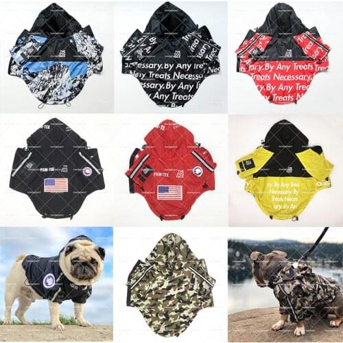 Pitbull Windbreaker Pet Dog Clothes for Small Medium Big Dogs Clothing for French Bulldog Hoodies Raincoat Dog Accessories S-5XL