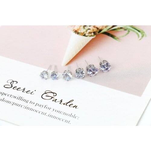 High Quality Zircon ear nail set male and female popular jewelry ear nail combination one week