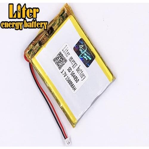 1.25MM 2pin connector lithium polymer batteries 504050 3.7V 1500mah Li-polymer battery lipo battery with wire lead