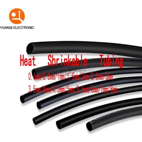 1 Meter/lot 2:1 Black 14mm 15mm 16mm 18mm 20mm 22mm 25mm 28mm 30mm 35mm Heat Shrink Heatshrink Tubing Tube Sleeving Wrap Wire