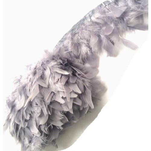 1Meter Colorful Turkey Feather Lace Ribbon DIY Handmade Sewing Craft For Stage Clothing Decoration Material