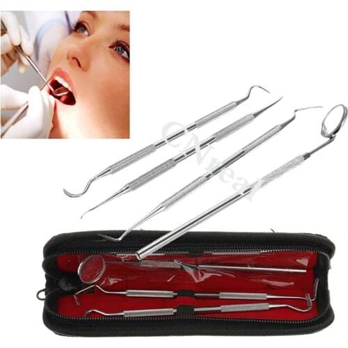 1 Set Dental Hygiene Kit 4 Dentist Tools + 1 toolkit Teeth Whitening Oral Care Device