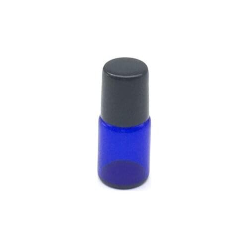 1pcs Refillable 2ml Blue Glass Roll on Bottles for Essential Oil Roller Perfume Mini Vial