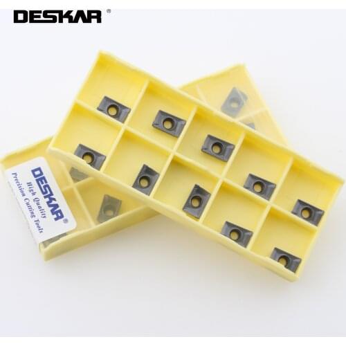 10PCS DESKAR APKT1003PDTR LF6018 Milling Inserts CNC Lathe Cutting Tools Mill Turning Tool For Stainless Steel