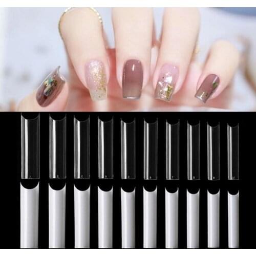 100Pcs/Box Nails Tips Professional Makeup Tools ABS Full Coverage Fake Nails Tips for Household